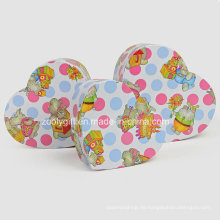 Hearted Shape Printing Papier Geschenk Verpackung Boxen für Baby Spielzeug